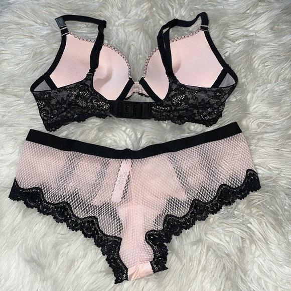 Victoria’s Secret Dream Angels Bra Fishnet Lace VS Bra & VS Panty Set NEW!! - Picture 5 of 16